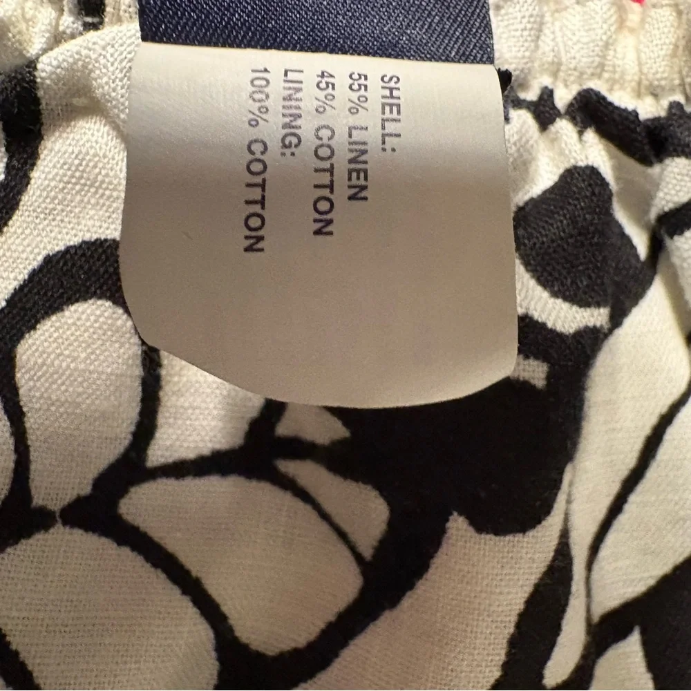 GAP Strapless Black and White Floral Linen Dress - Picture 5 of 5